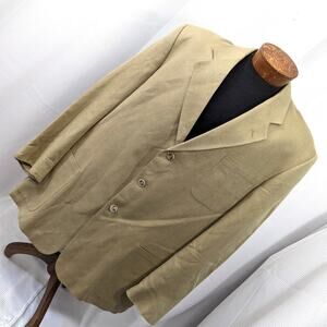 TODAY'S MAN! 100% IRISH LINEN, SATIN LINED, 3 BUTTON DRESS JACKET, COAT! SZ 48L